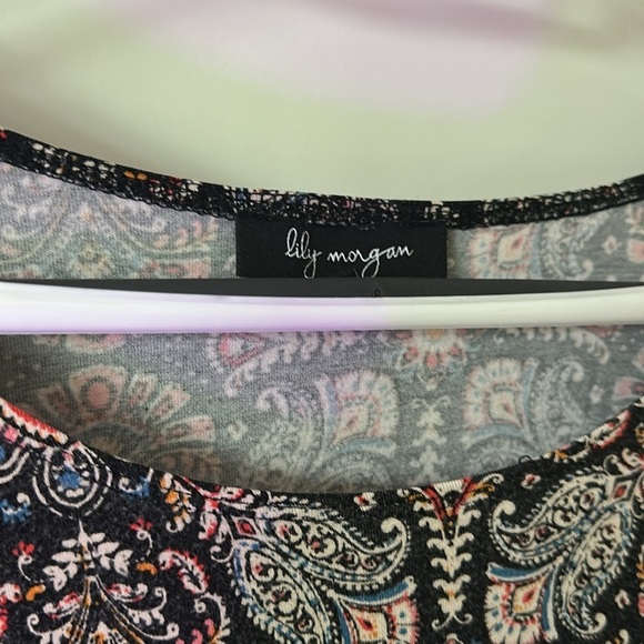 LILY MORGAN | Patterned 3/4 Long Sleeve Dress - Picture 4 of 8